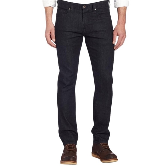 AG Adriano Goldschmied The MATCHBOX Slim Straight Black Denim Jeans Size 36 - Picture 13 of 13